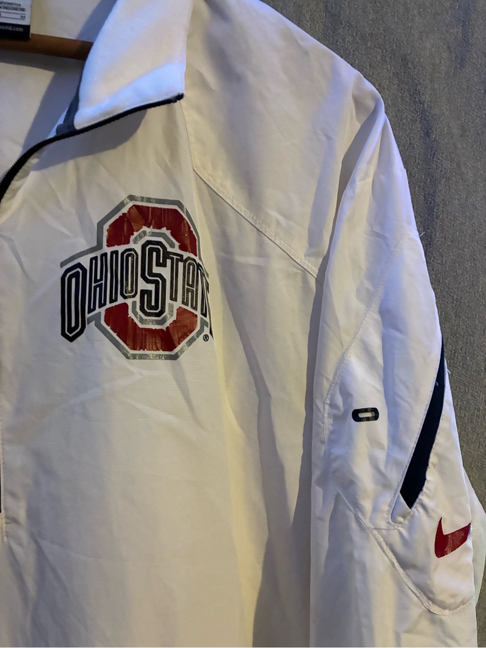 Ohio State Buckeye Nike Pullover Windbreaker Jacket size M - Picture 5 of 9